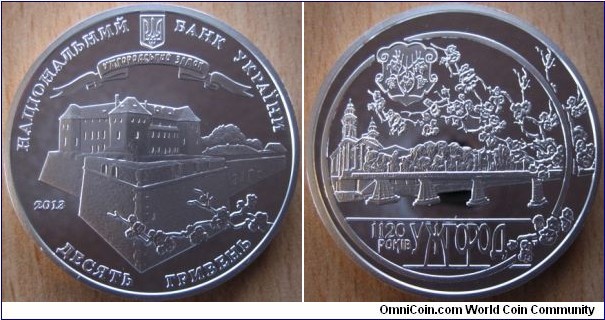 10 Hryvnia - 1120 years of the city of Uzhgorod - 33.74 g Ag .925 Proof - mintage 2,000