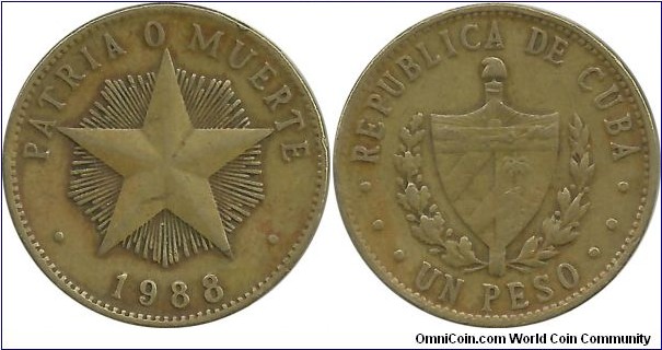 Cuba 1 Peso 1988
