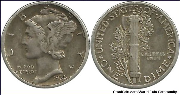 USA 10 Cents 1936