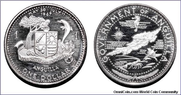 ANGUILLA~1 Dollar 1969.