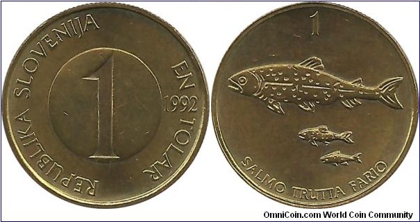 Slovenia 1 Tolar 1992