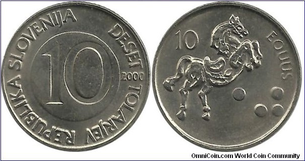 Slovenia 10 Tolarjev 2000