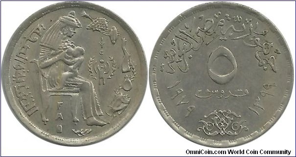 Egypt 5 Piastres AH1399-1979 - International Year of Child