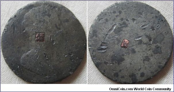 very worn James II farthing, no corroded though, just worn sadly no idea of the date