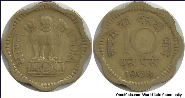 India-Republic 10 Paise 1968(C)