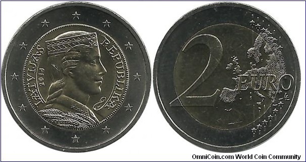 Latvia 2 Euro 2014