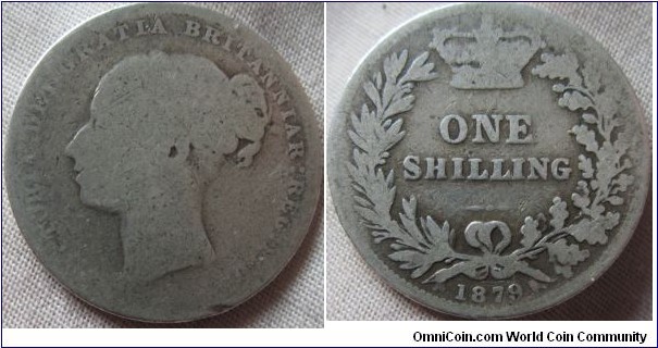 1879 shilling Obverse 3 low grade