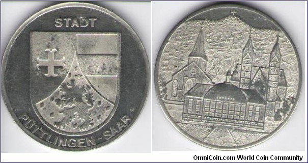 Token of the city of Püttlingen in Saarland