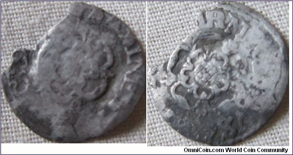 Charles I halfpenny both side showing rose
