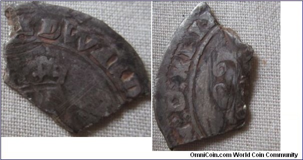 fragment of an Edward VI shilling from the second period 1549 – Apr 1550
