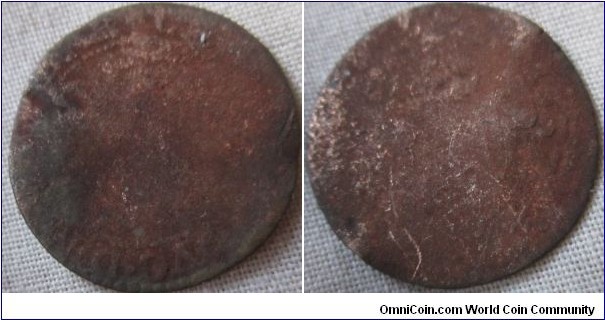 unknown european copper coin 1600-1800