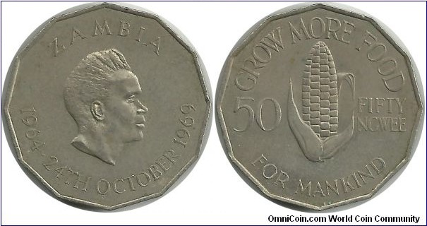 Zambia 50 Ngwee 1969-FAO
