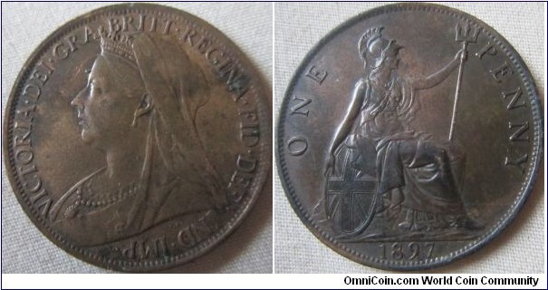 1897 penny VF grade