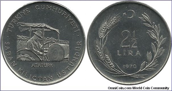 Türkiye 2½ Lira 1970-FAO