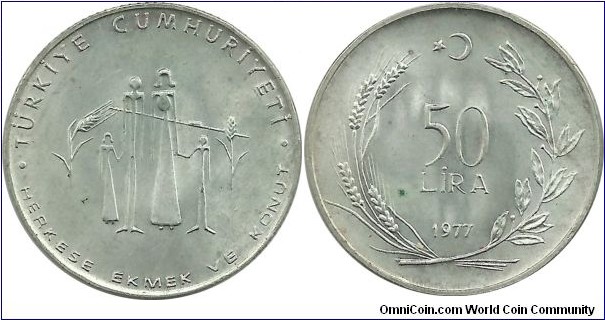 Türkiye 50 Lira 1977-FAO