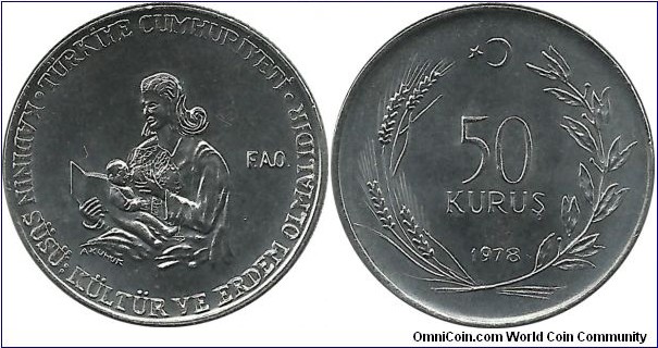 Türkiye 50 Kurus 1978-FAO