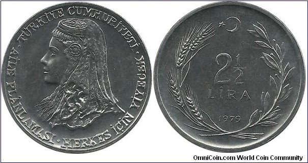 Türkiye 2½ Lira 1979-FAO