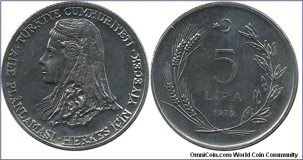 Türkiye 5 Lira 1979-FAO
