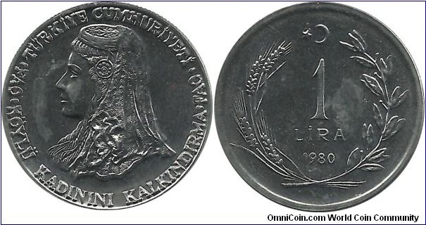 Türkiye 1 Lira 1980-FAO