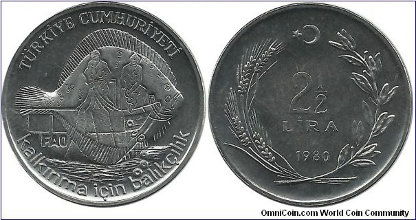 Türkiye 2½ Lira 1980-FAO