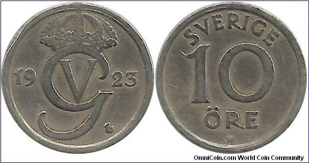 Sweden 10 Öre 1923