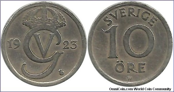 Sweden 10 Öre 1923