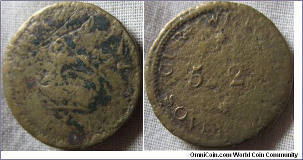 1821 coin weight very worn