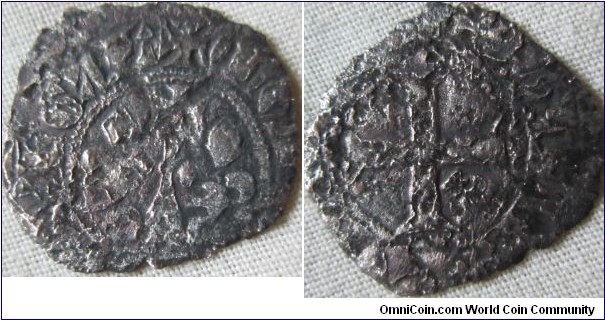 unknown very worn french coin, Medieval