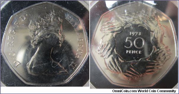 1973 UNC 50P commerating UK entry into the E.E.C