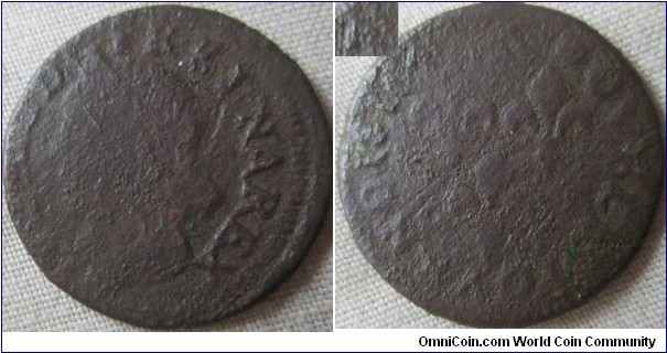 low grade double tournois possibly 1643