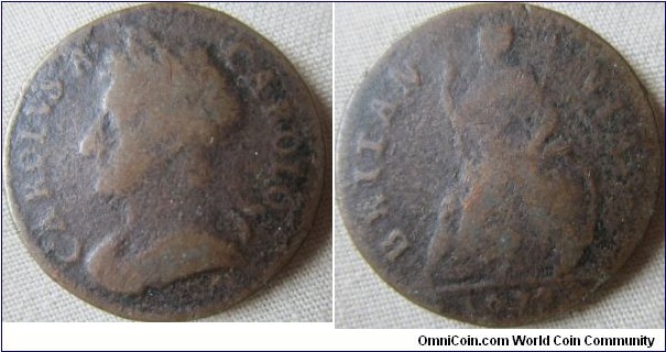 fair grade 1672 farthing