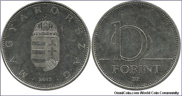 Hungary 10 Forint 2013