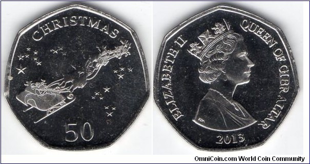 50p 
Santa and sleigh