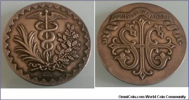 1800 o.j. France Société Générale Medal. Silver: 33MM.
