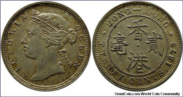 20¢, 1872/68 overdate. PCGS AU53.