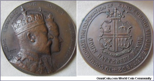 1 coronation medal of 1902 from Bury
