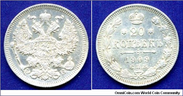 20 kopeks.
Russian Empire.


Ag500f.