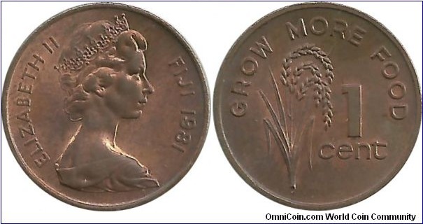 Fiji 1 Cent 1981 FAO