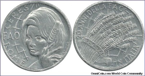Italy-Medallion for FAO in Italy 20th Year (I think Great Actress Sophia LOREN is on obverse)