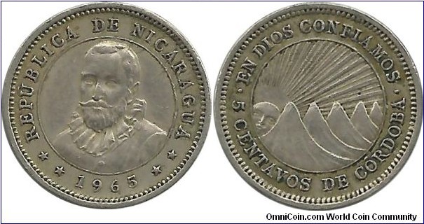 Nicaragua 5 Centavos 1965