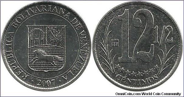 Venezuela 12½ Centimos 2007