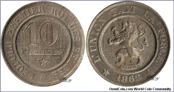 10 Centimes 1862, edge: reeded, legend in French, diameter: 20.00 mm, weight: ---- g, Cu-Ni