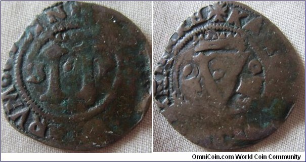 Unknown hammerd coin, possibly spanish or portugese