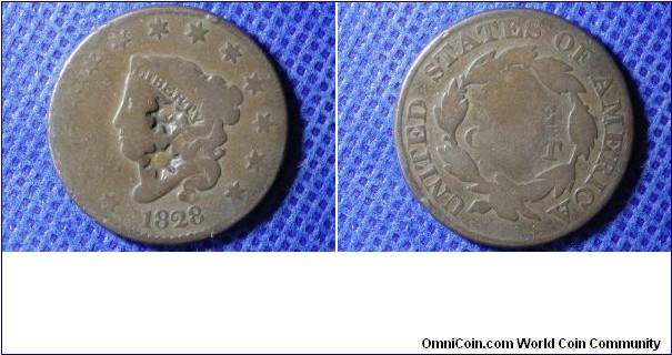 Large Cent - counterstamped 