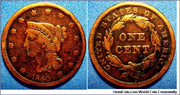 Large cent - N5 G10-6 scratches and porosity probably from being buried