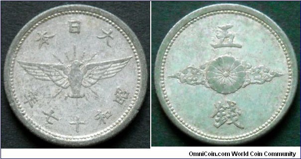 Japan 5 sen.
1942