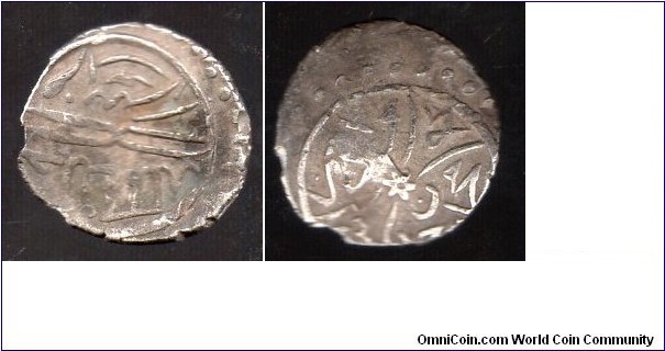 834ah-1430ad 
Ottoman Empire. Murad II Silver akce Ayasuluk or Bursa mint