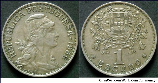 Portugal 1 escudo.
1958