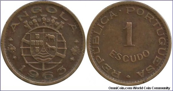 Angola 1 Escudo 1963