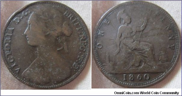 1860 penny dies 6+D R13.
